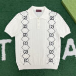 구찌 [잔디집] GG 인타르시아 폴로 코튼 니트 반팔