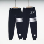 톰브라운 【사슬공장】 4-Bar 스웨트 팬츠 사선완장