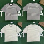 버버리 【잔디집】 스트라이프 코튼 반팔 티셔츠（레어）