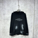 발렌시아가 [사슬공장] 3B 후디 미디엄 핏 스텐실 블랙