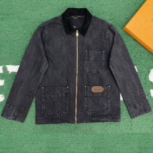 루이비통 【잔디집】 다미에 워크웨어 코튼 데님 자켓 블루종 (레어)