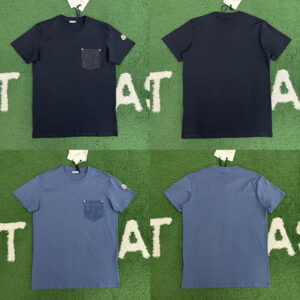 몽클레어 【잔디집】 포켓 코튼 데님 티셔츠（레어）