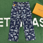 루이비통 【잔디집】 다미에 데님 스케이트 팬츠（레어）