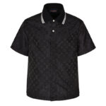 루이비통 【잔디집2】 모노그램 무아레 자카드 실크 반팔 셔츠（세븐）