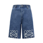 로에베 【잔디집2】 아나그램 데님 컷아웃 버뮤다 숏 팬츠 （세븐）