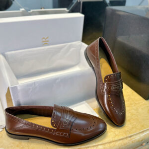 디올 【Hello】 보이 펌프스 플럼 램스킨 로퍼 (터보)