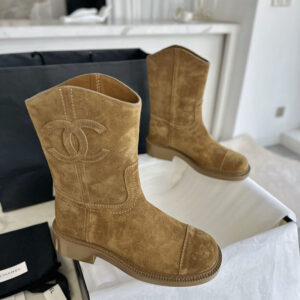 샤넬 【터보】 24P CC로고 카우보이 스웨이드 부츠 (TJ공장)