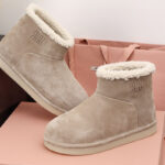 미우미우 【HELLO】 스웨이드 시어링 앵클 부츠(TJ공장)