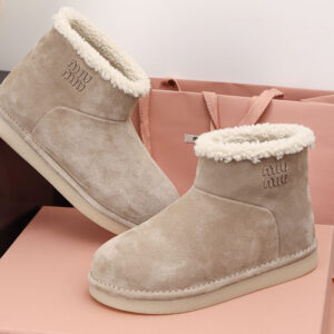 미우미우 【HELLO】 스웨이드 시어링 앵클 부츠(TJ공장)