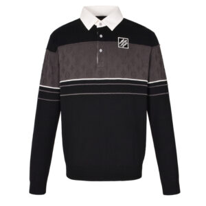 루이비통 【잔디집2】 모노그램 자카드 롱 슬리브드 폴로 셔츠（세븐）