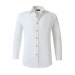 루이비통 【잔디집2】 모노그램 롱 슬리브드 코튼 자카드 셔츠 (세븐)