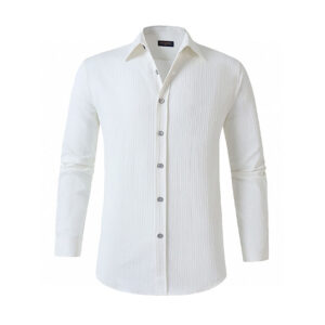 루이비통 【잔디집2】 모노그램 롱 슬리브드 코튼 자카드 셔츠 (세븐)