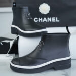 샤넬 【터보】 CC로고 하프 앵클 러버부츠 레인부츠 장화 (TJ공장)