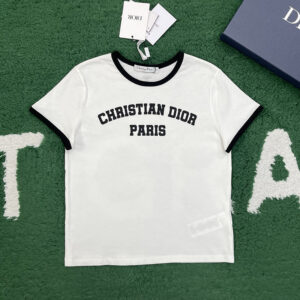 디올 【잔디집】 반팔 티셔츠 로고 코튼 (레어)