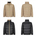 버버리 【잔디집2】 빈티지 체크 양면 패딩 다운 자켓（세븐）