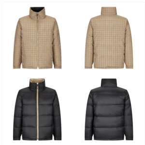 버버리 【잔디집2】 빈티지 체크 양면 패딩 다운 자켓（세븐）