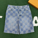 루이비통 【잔디집】 다미에 데님 3D 라이트 숏 팬츠 （레어）