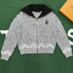 루이비통 【잔디집】 니티드 지퍼 블루종（레어）