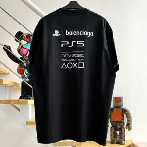 발렌시아가 【계단집】 x 소니 PS5 반팔 티셔츠
