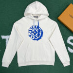 루이비통 【잔디집】 프린티드 플라워 모티프 시그니처 후디 (레어)