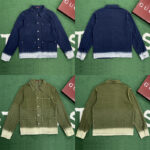 구찌 【잔디집】 GG 블리치 그라데이션 블리치 코튼 데님 자카드 셔츠 (레어)