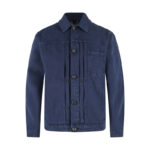 루이비통 【잔디집2】 타입 II 가먼트 다이드 데님 트러커 재킷 다크 네이비（세븐）