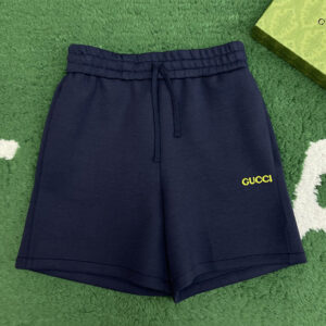 구찌 【잔디집】 로고 패치 자수 저지 숏 팬츠（레어）