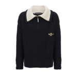 루이비통 【잔디집2】 청키 울 블렌드 하프 집업 풀오버 니트（세븐）