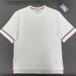 톰브라운 【TJ공장】 코튼 럭비 그로그랭 암밴드 티셔츠（터보）