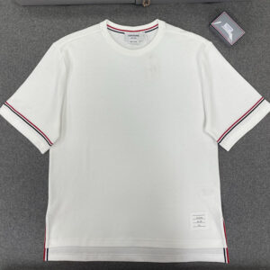 톰브라운 【TJ공장】 코튼 럭비 그로그랭 암밴드 티셔츠（터보）