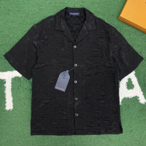 루이비통 【잔디집】 그래픽 자카드 숏 슬리브드 셔츠（레어）