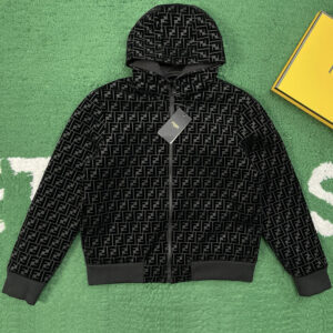 펜디 【잔디집】 FF 모티프 피케 저지 블루종 자켓（레어）