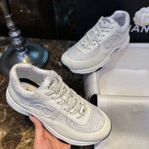 샤넬 【터보】 cc로고 트위드 스니커즈（TJ공장）