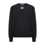 셀린느 【잔디집2】 트리옹프 로고 울 코튼 니트 스웨터（세븐）