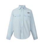 미우미우 【잔디집2】 로고 라벨 샴브레이 셔츠 (세븐)