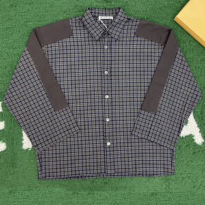 아크네 [잔디집] 체크 버튼-업 오버 셔츠