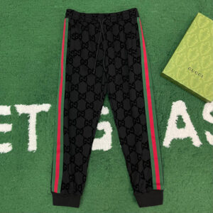 구찌 【잔디집】 다크그레이 웹 점포 GG 조깅 팬츠 （레어）