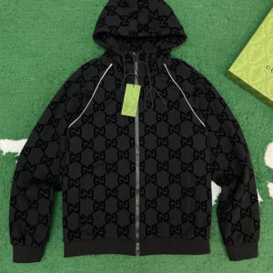 구찌 【잔디집】 다크그레이 웹 점포 GG 지퍼 자켓 （레어）