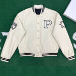 프라다 【잔디집】 로고 패치 코튼 봄버 자켓 （레어）