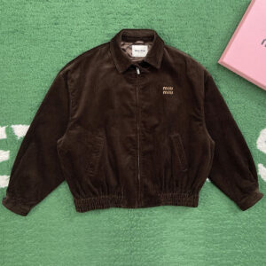 미우미우 【잔디집】 블루종 자켓 코듀로이 (레어)