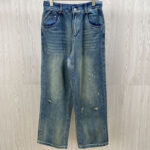 보테가베네타 데님 빈티지 워싱 데미지 팬츠