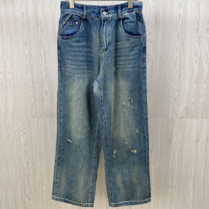 보테가베네타 데님 빈티지 워싱 데미지 팬츠