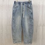 보테가베네타 데님 밴딩 와이드 진