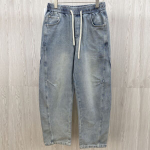 보테가베네타 데님 밴딩 와이드 진