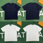 루이비통 【잔디집】 소매 모노그램 쇼트 슬리브드 코튼 크루넥（레어）