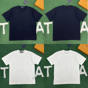 루이비통 【잔디집】 소매 모노그램 쇼트 슬리브드 코튼 크루넥（레어）