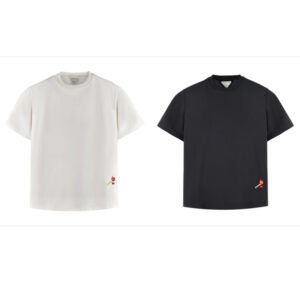 보테가베네타 【잔디집2】 성냥 자수 코튼 저지 티셔츠（세븐）