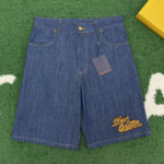 루이비통 [잔디집] 데님 샴브레이 코튼 쇼츠 팬츠