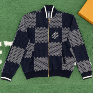루이비통 【잔디집】 다미에 보머 블루종 퀼티드 코튼 자켓（레어）