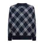 버버리 【잔디집2】 체크 울 블렌드 크루넥 스웨터（세븐）